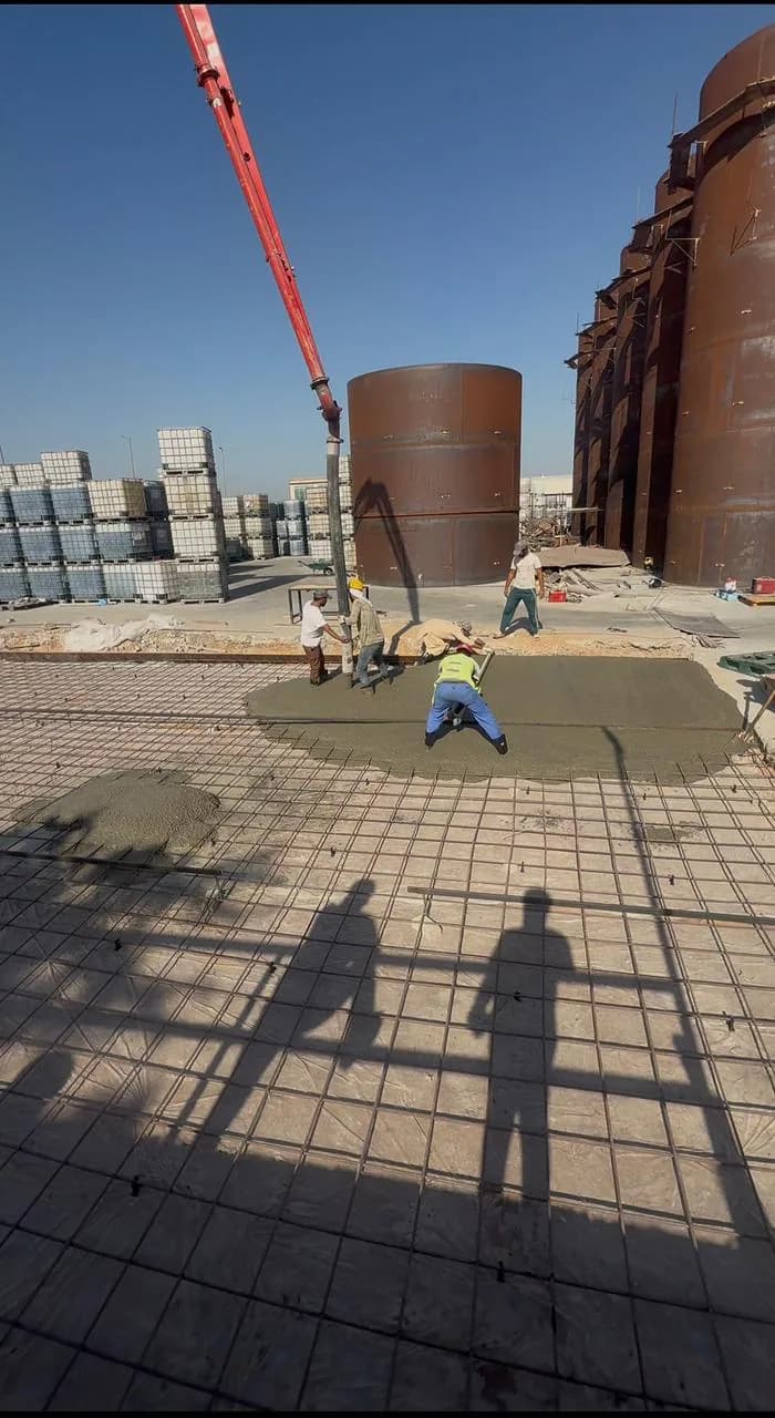 Construction crew working on site