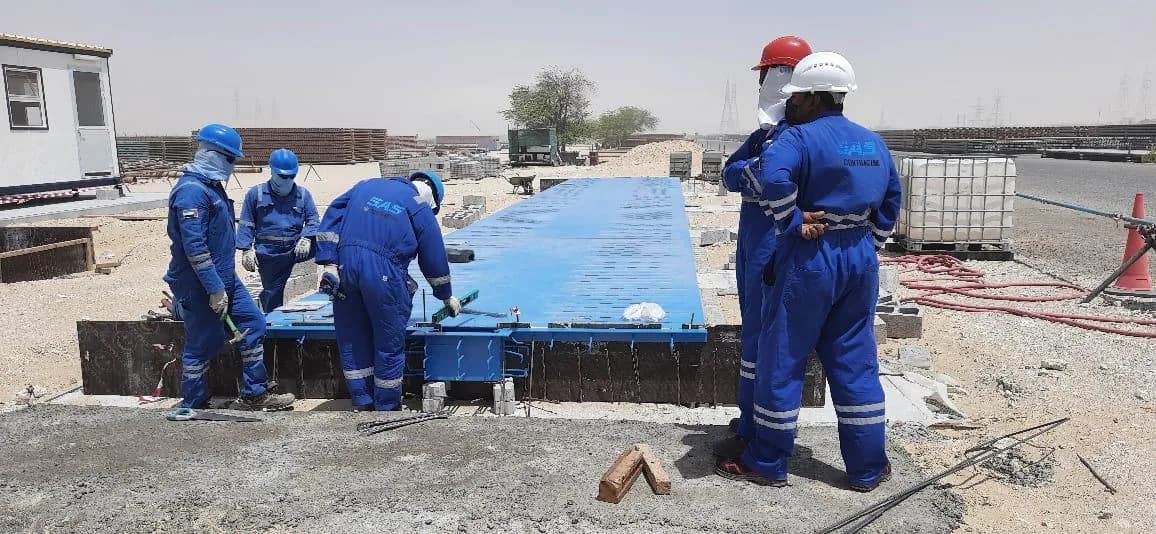 AOne construction crew working on a reinforced concrete project