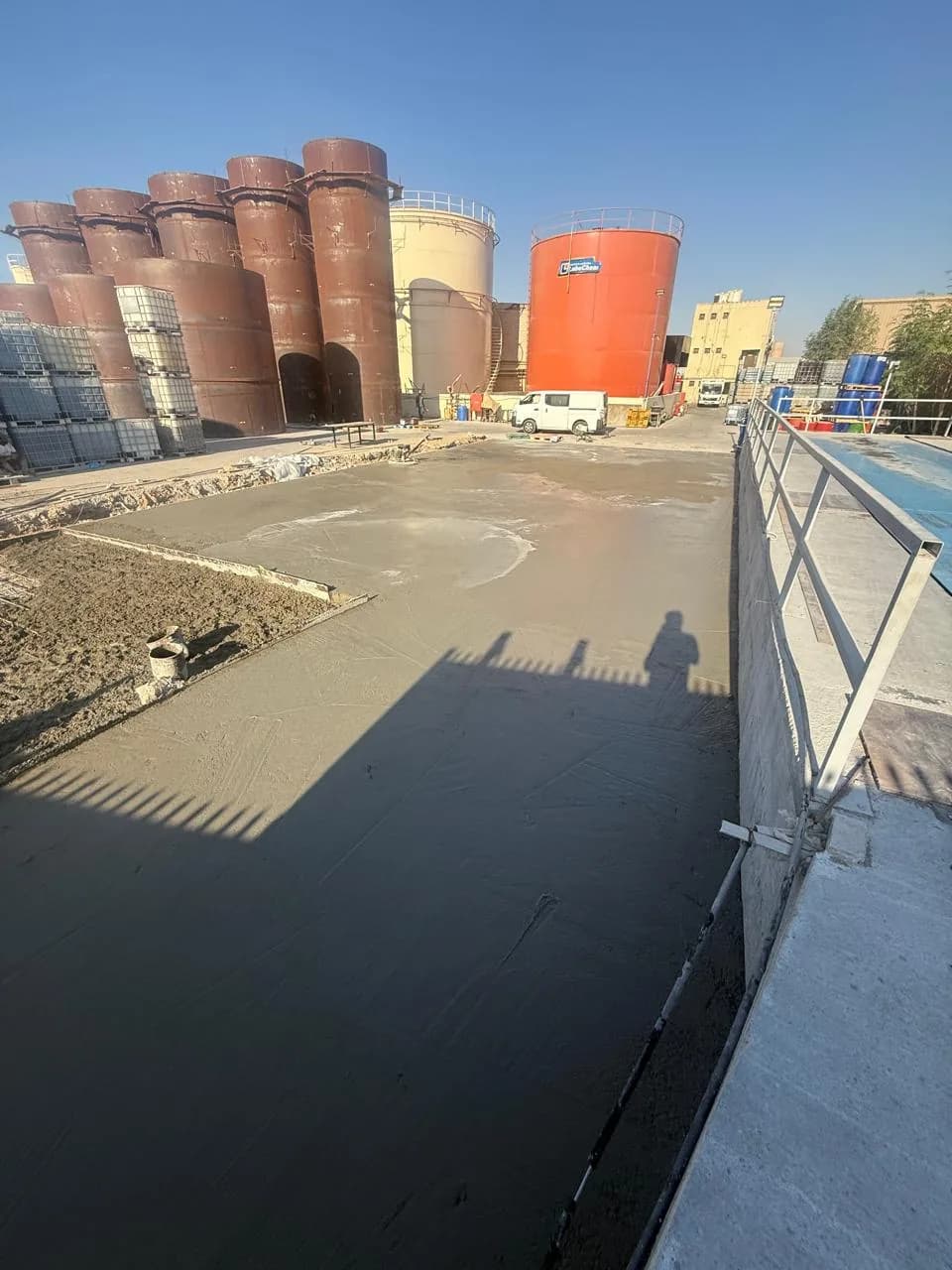 Industrial concrete slab